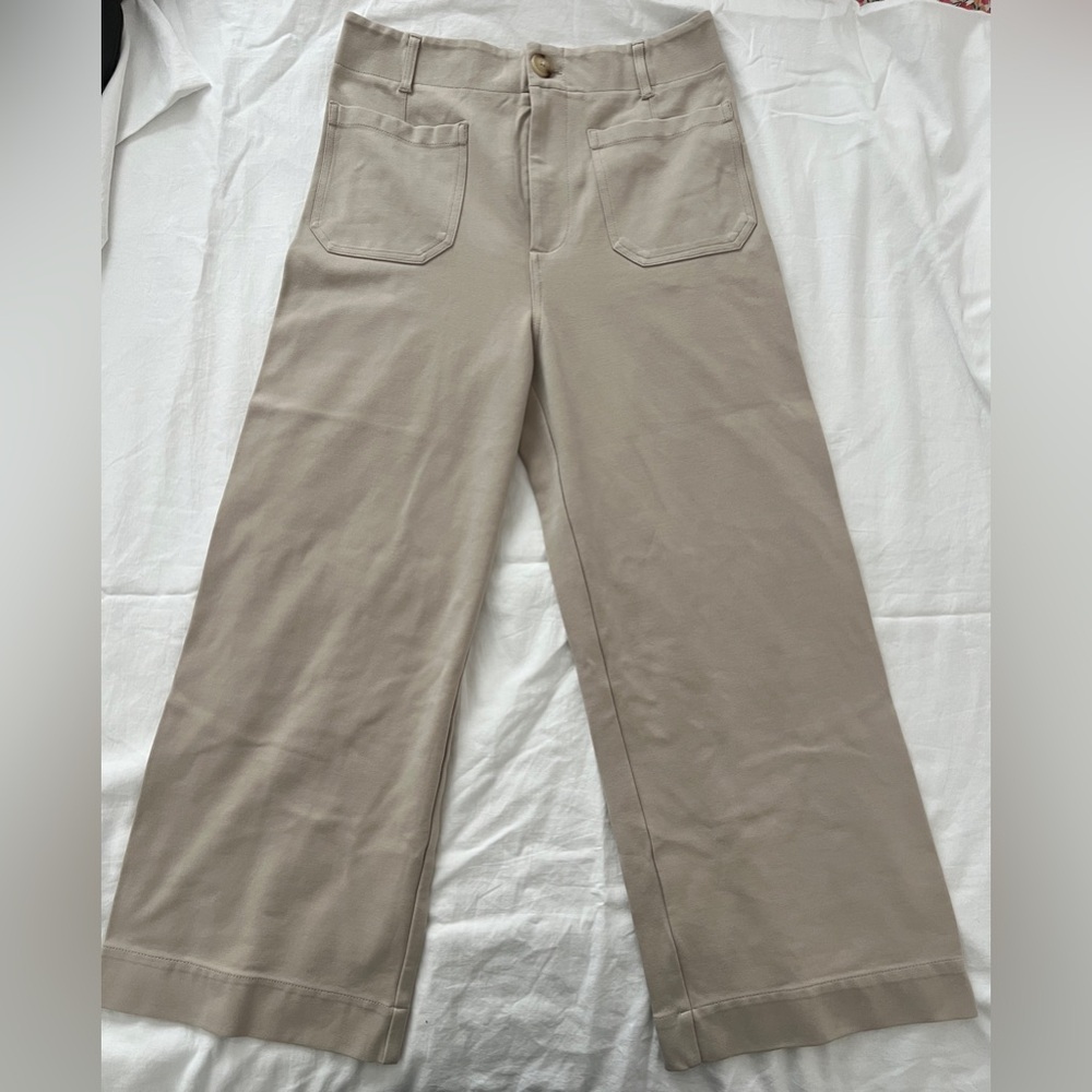 Jones New York cream wideโ leg pants in size 8 - Picture 2 of 9